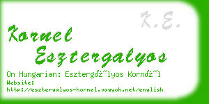 kornel esztergalyos business card